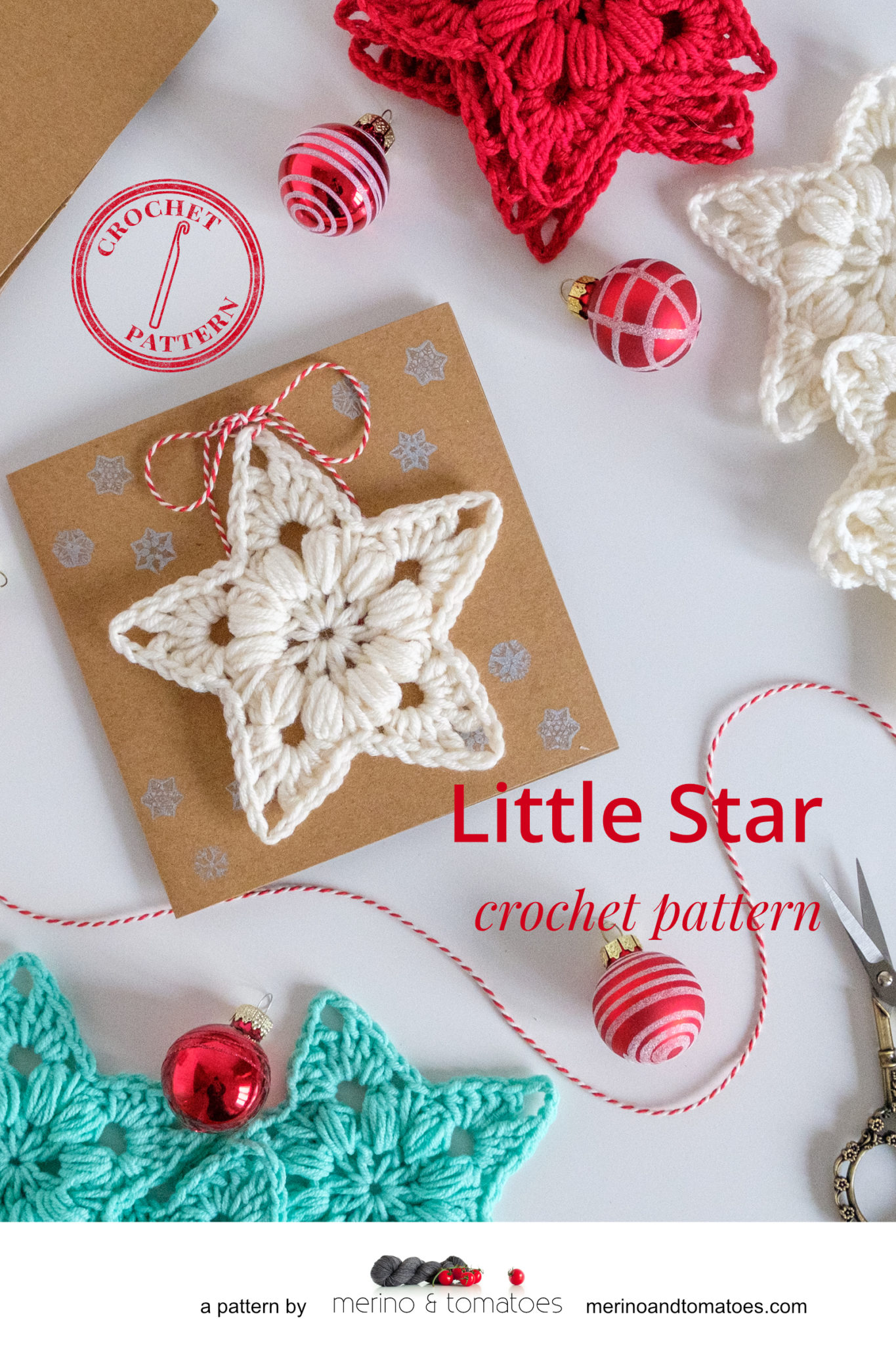 Little Star Crochet Pattern merinoandtomatoes